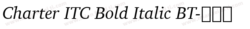 Charter ITC Bold Italic BT字体转换